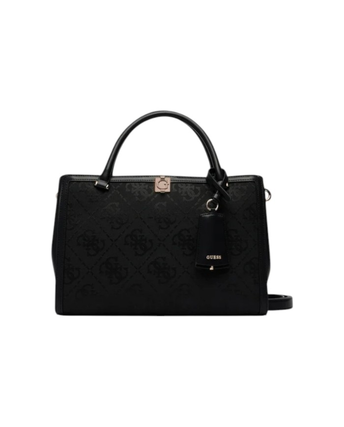 Shopper Donna Guess Audrey Con Tracolla 4 G Logo Leather Black