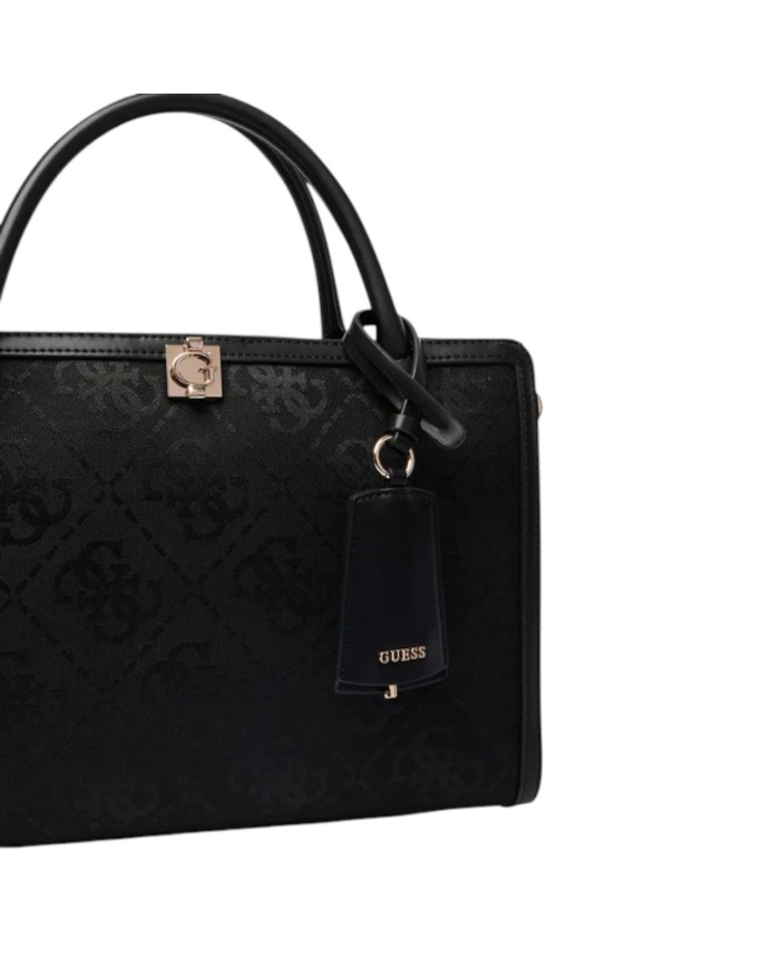 Shopper Donna Guess Audrey Con Tracolla 4 G Logo Leather Black