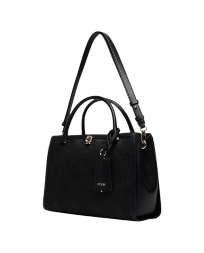 Shopper Donna Guess Audrey Con Tracolla 4 G Logo Leather Black