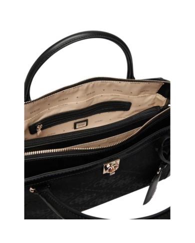 Shopper Donna Guess Audrey Con Tracolla 4 G Logo Leather Black