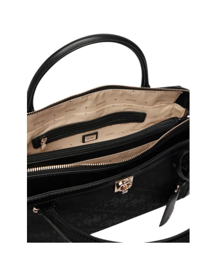 Shopper Donna Guess Audrey Con Tracolla 4 G Logo Leather Black