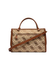 Shopper Donna Guess Audrey Con Tracolla 4 G Logo Leather Latte Beige