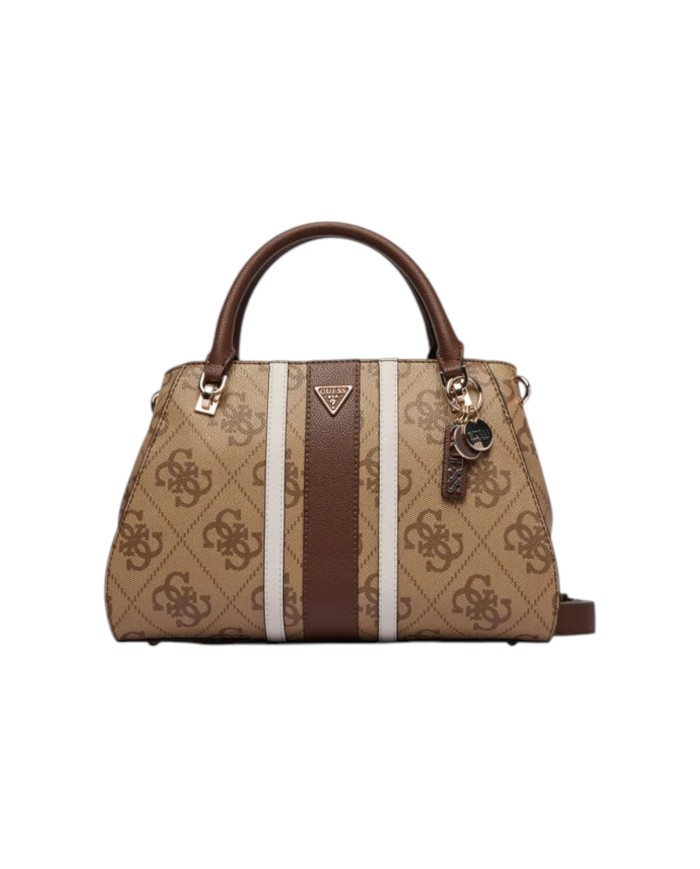 Borsa A Mano Donna Guess Noelle Con Tracolla Leather Latte Beige