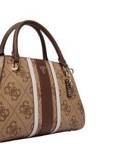 Borsa A Mano Donna Guess Noelle Con Tracolla Leather Latte Beige