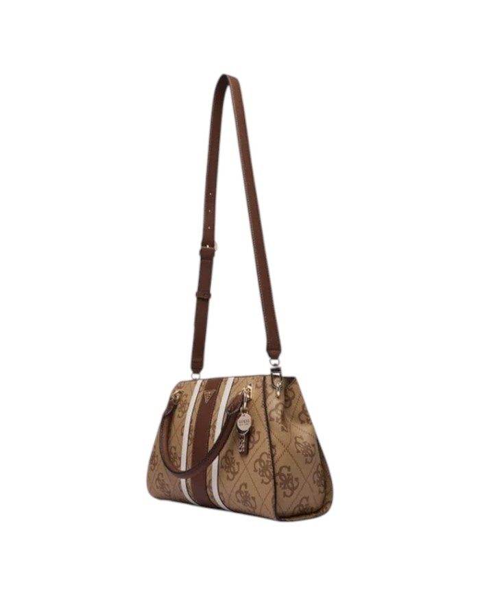 Borsa A Mano Donna Guess Noelle Con Tracolla Leather Latte Beige