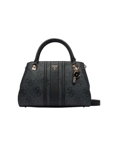 Borsa A Mano Donna Guess Noelle Con Tracolla Leather Coal Black