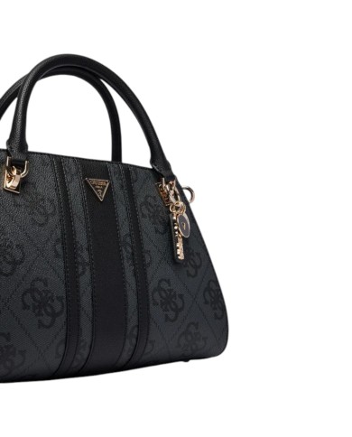 Borsa A Mano Donna Guess Noelle Con Tracolla Leather Coal Black