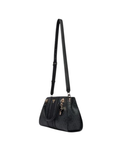 Borsa A Mano Donna Guess Noelle Con Tracolla Leather Coal Black