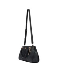 Borsa A Mano Donna Guess Noelle Con Tracolla Leather Coal Black