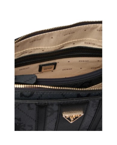 Borsa A Mano Donna Guess Noelle Con Tracolla Leather Coal Black