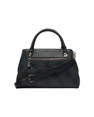 Borsa A Mano Donna Guess Noelle Con Tracolla Leather Coal Black
