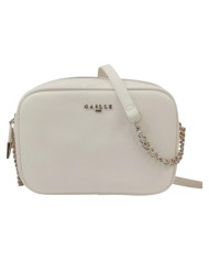 Tracolla Gaelle Donna Camera Bag Metal Logo Saffiano Leather White