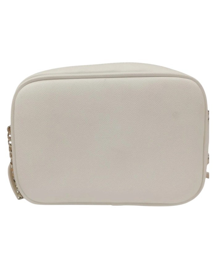 Tracolla Gaelle Donna Camera Bag Metal Logo Saffiano Leather White