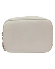Tracolla Gaelle Donna Camera Bag Metal Logo Saffiano Leather White