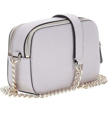 Tracolla Donna Guess Noelle Camera Bag Saffiano Leather Lavender Grey