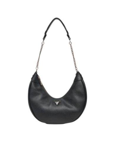 Shoulder Bag Donna Guess Fedora Hobo Triangle Logo Leather Black