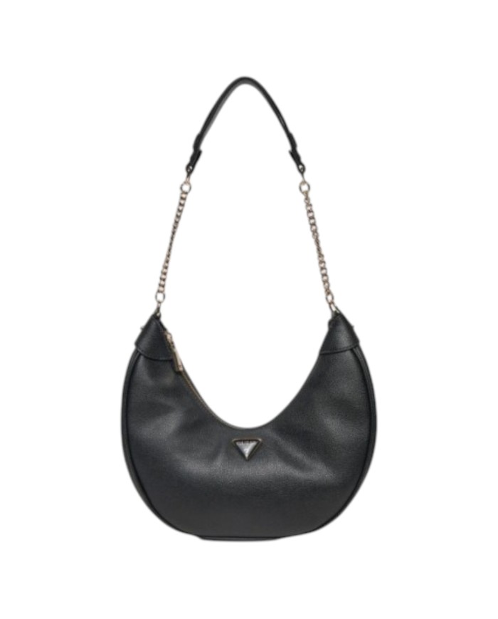 Shoulder Bag Donna Guess Fedora Hobo Triangle Logo Leather Black