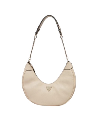 Shoulder Bag Donna Guess Fedora Hobo Triangle Logo Leather Bone