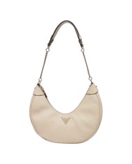 Shoulder Bag Donna Guess Fedora Hobo Triangle Logo Leather Bone