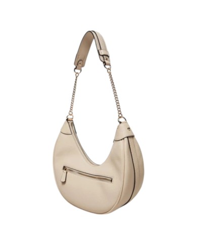 Shoulder Bag Donna Guess Fedora Hobo Triangle Logo Leather Bone