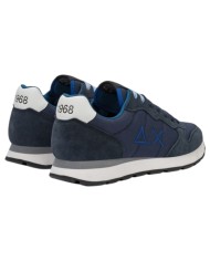 Scarpe Uomo Sun 68 Tom Solid Nylon Suede Navy Blue
