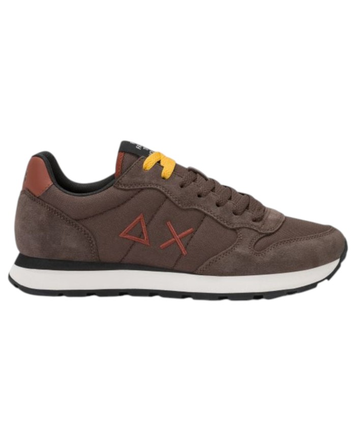 Scarpe Uomo Sun 68 Tom Solid Nylon Suede Marrone