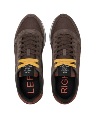Scarpe Uomo Sun 68 Tom Solid Nylon Suede Marrone