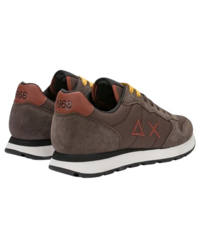 Scarpe Uomo Sun 68 Tom Solid Nylon Suede Marrone