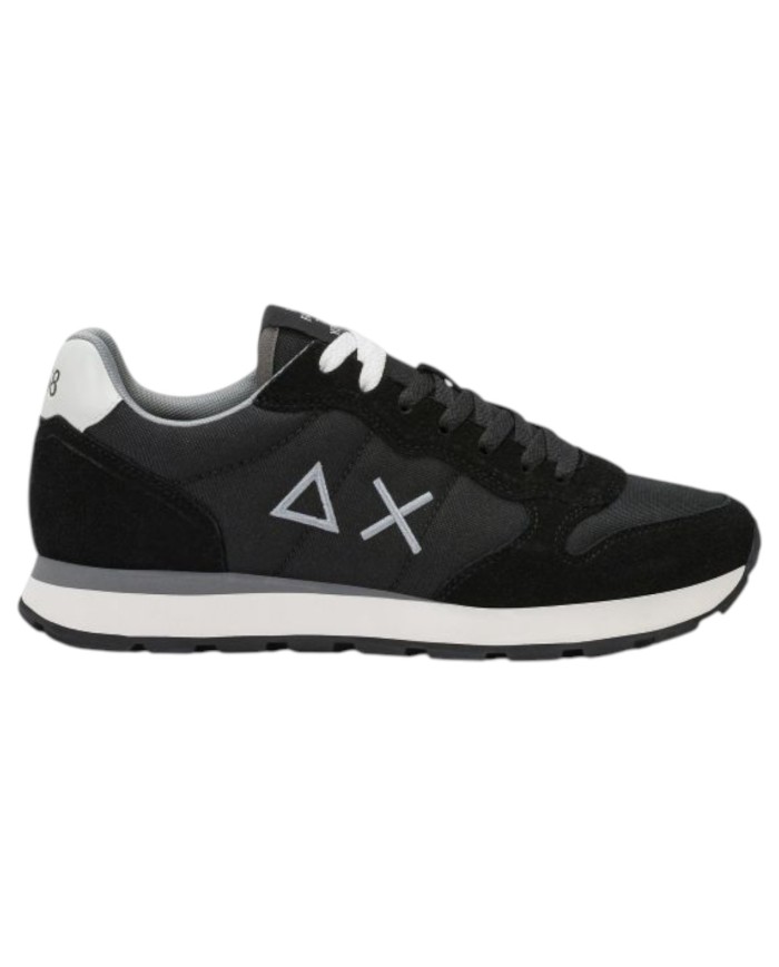 Scarpe Uomo Sun 68 Tom Solid Nylon Suede Nero