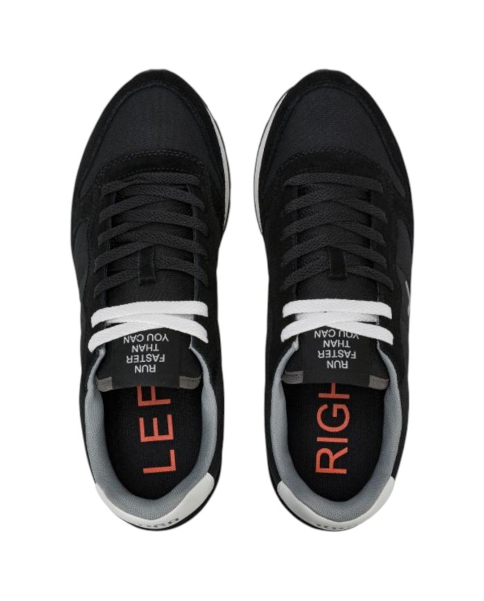 Scarpe Uomo Sun 68 Tom Solid Nylon Suede Nero