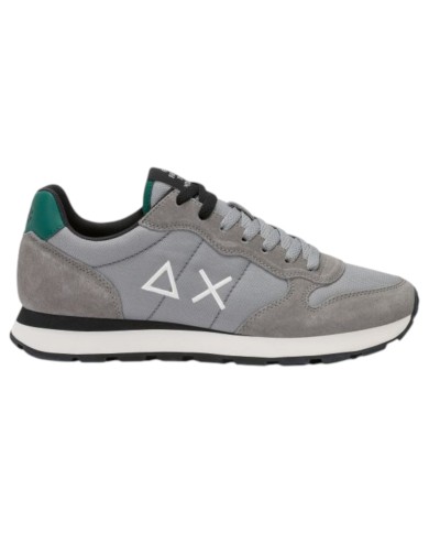 Scarpe Uomo Sun 68 Tom Solid Nylon Suede Grigio Medio
