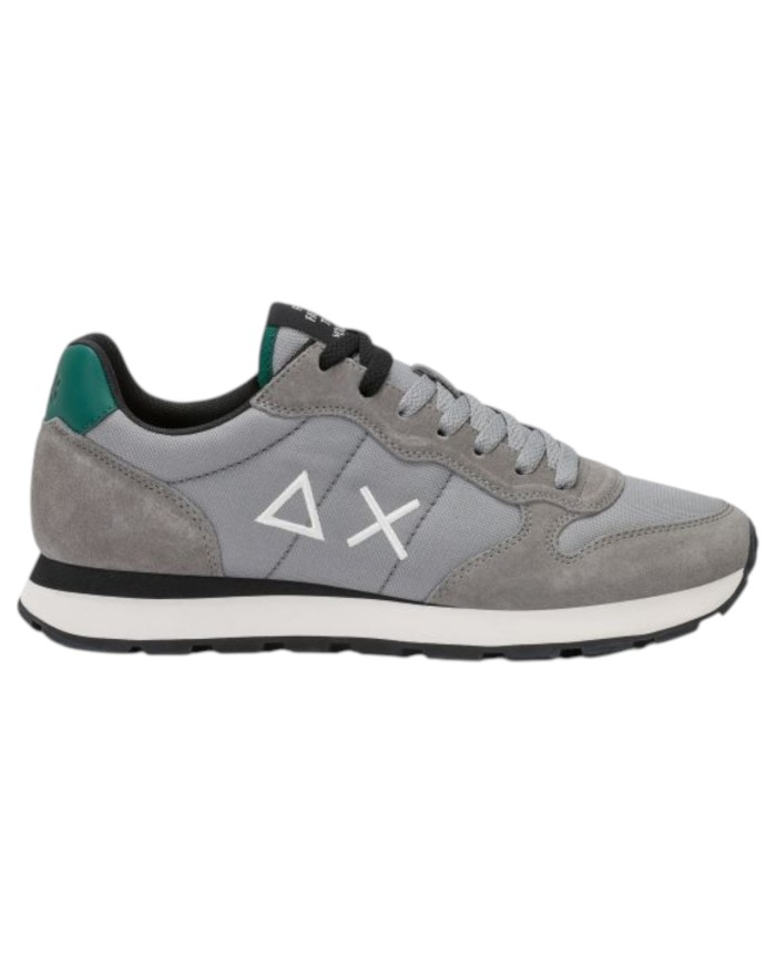 Scarpe Uomo Sun 68 Tom Solid Nylon Suede Grigio Medio