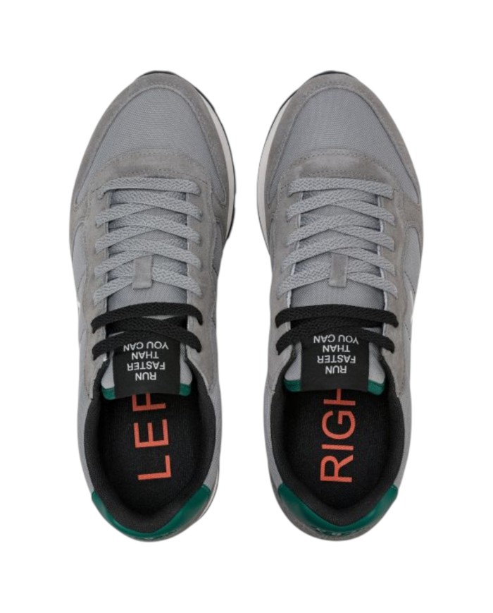 Scarpe Uomo Sun 68 Tom Solid Nylon Suede Grigio Medio