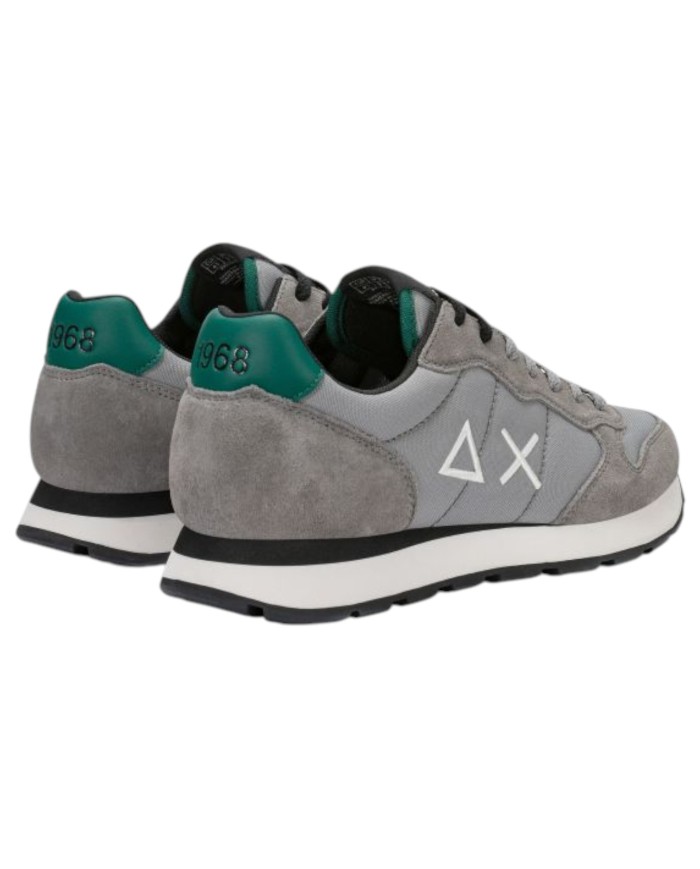 Scarpe Uomo Sun 68 Tom Solid Nylon Suede Grigio Medio