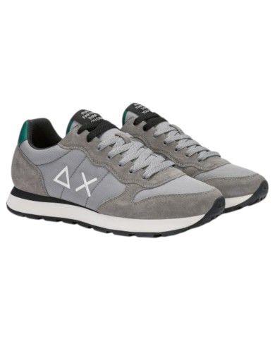 Scarpe Uomo Sun 68 Tom Solid Nylon Suede Grigio Medio