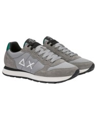 Scarpe Uomo Sun 68 Tom Solid Nylon Suede Grigio Medio