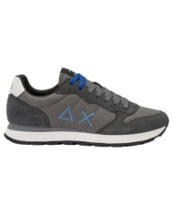 Scarpe Uomo Sun 68 Tom Solid Nylon Suede Grigio Scuro