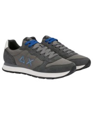 Scarpe Uomo Sun 68 Tom Solid Nylon Suede Grigio Scuro