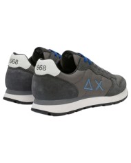 Scarpe Uomo Sun 68 Tom Solid Nylon Suede Grigio Scuro