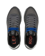 Scarpe Uomo Sun 68 Tom Solid Nylon Suede Grigio Scuro