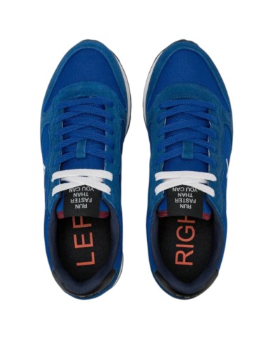 Scarpe Uomo Sun 68 Tom Solid Nylon Suede Royal Navy