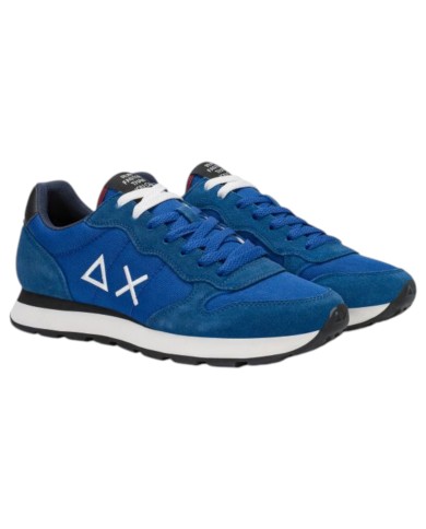 Scarpe Uomo Sun 68 Tom Solid Nylon Suede Royal Navy