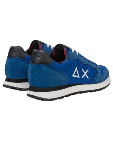 Scarpe Uomo Sun 68 Tom Solid Nylon Suede Royal Navy