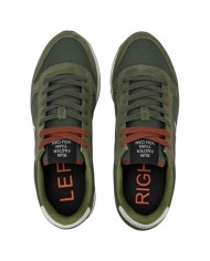 Scarpe Uomo Sun 68 Tom Solid Nylon Suede Militare Scuro