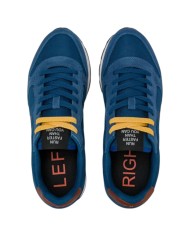 Scarpe Uomo Sun 68 Tom Solid Nylon Suede Blue Petrolio