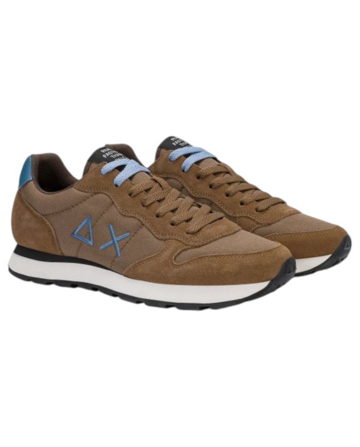Scarpe Uomo Sun 68 Tom Solid Nylon Suede Volpe Brown