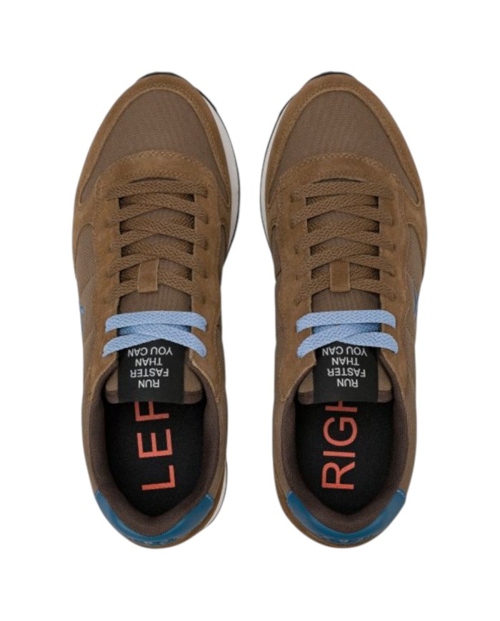 Scarpe Uomo Sun 68 Tom Solid Nylon Suede Volpe Brown