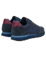 Scarpe Uomo Sun 68 Tom Solid Nylon Suede Navy Blue Bordeaux