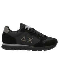 Scarpe Uomo Sun 68 Tom Solid Nylon Suede Nero Grigio Scuro