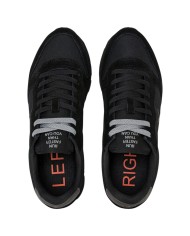 Scarpe Uomo Sun 68 Tom Solid Nylon Suede Nero Grigio Scuro